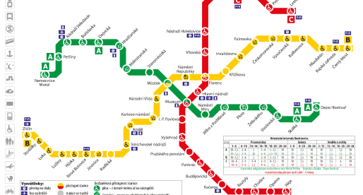 Nuove stazioni della metro di Praga e percorsi per l’aeroporto.